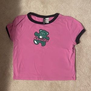 Cute Teen Print Crop Top